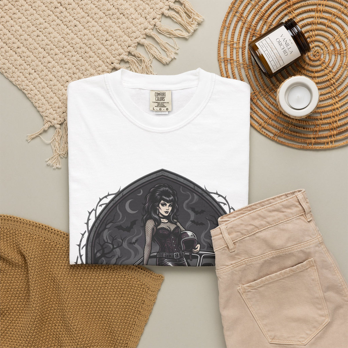 Ride the Night T-Shirt — 'Rust & Chrome' Pinup Car Graphic Tee