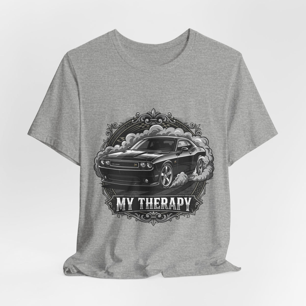 Car T-Shirt "My Therapy" Muscle Car Graphic Tee - Automotive Gift