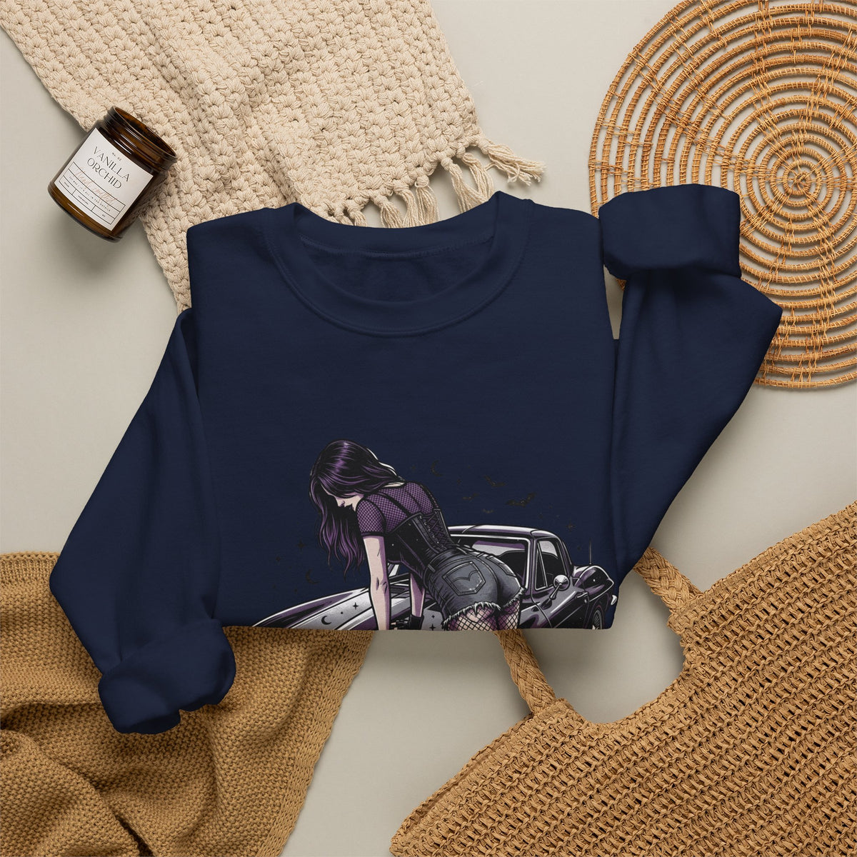 Streetgirl Retro Sports Car Crewneck Sweatshirt