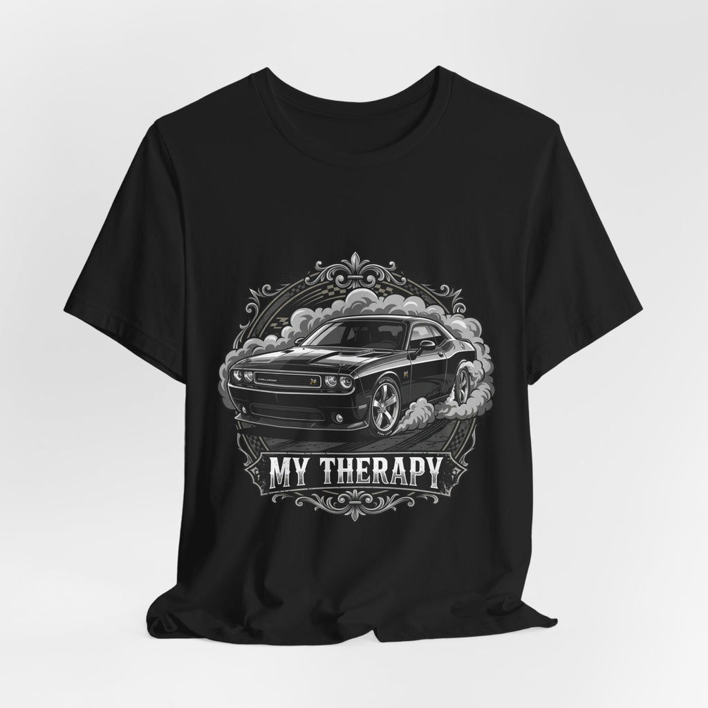Car T-Shirt "My Therapy" Muscle Car Graphic Tee - Automotive Gift