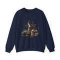 Witch Girl on Car Sweatshirt — Gothic Halloween Crewneck