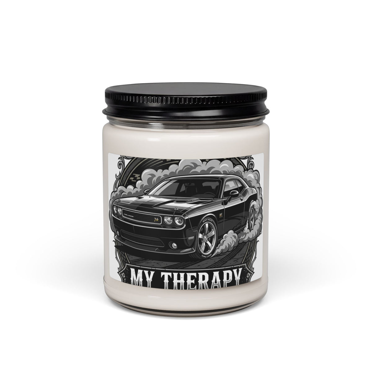 Car Lover Candle — “My Therapy” 9oz Scented Soy Jar