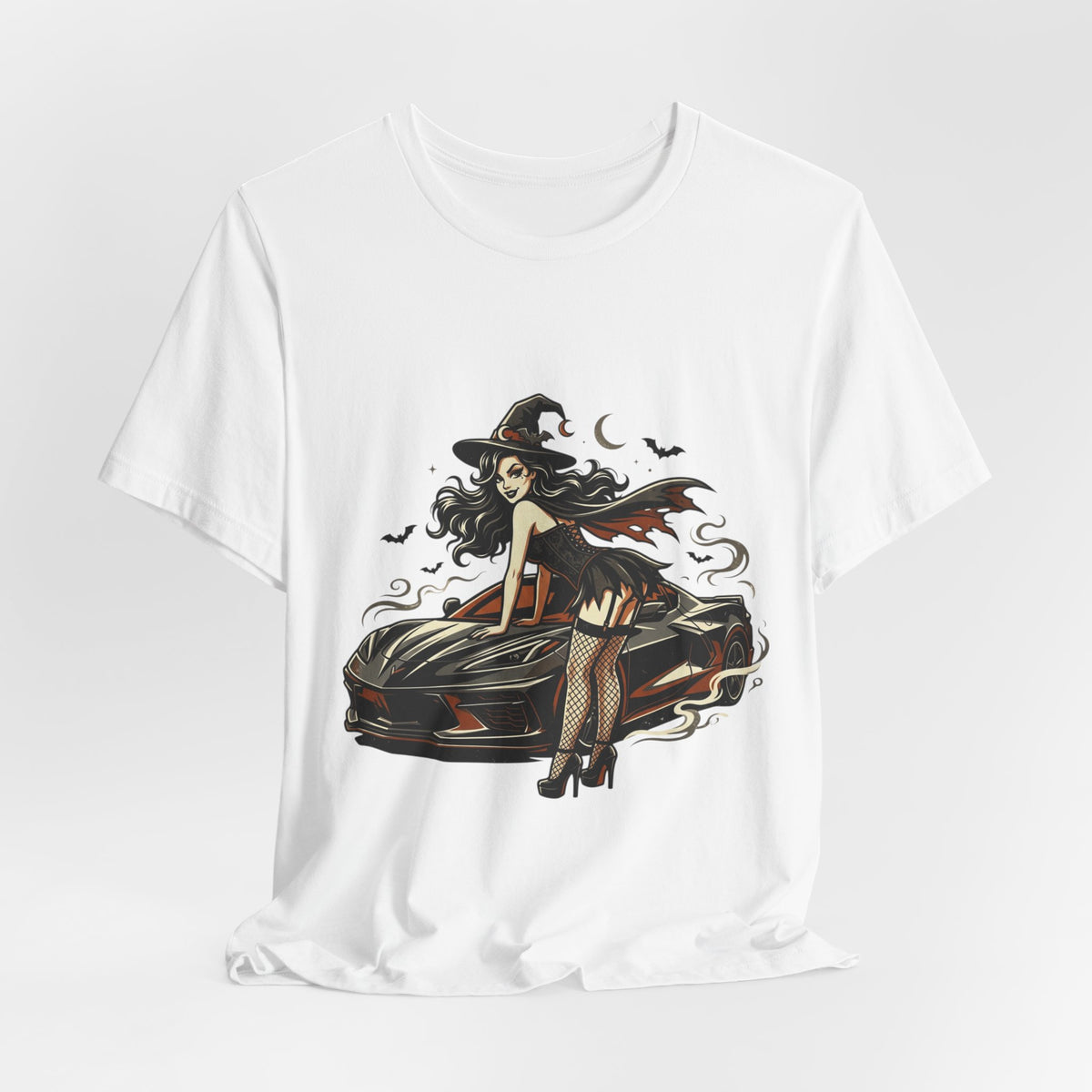 Witch Pinup Car T-Shirt