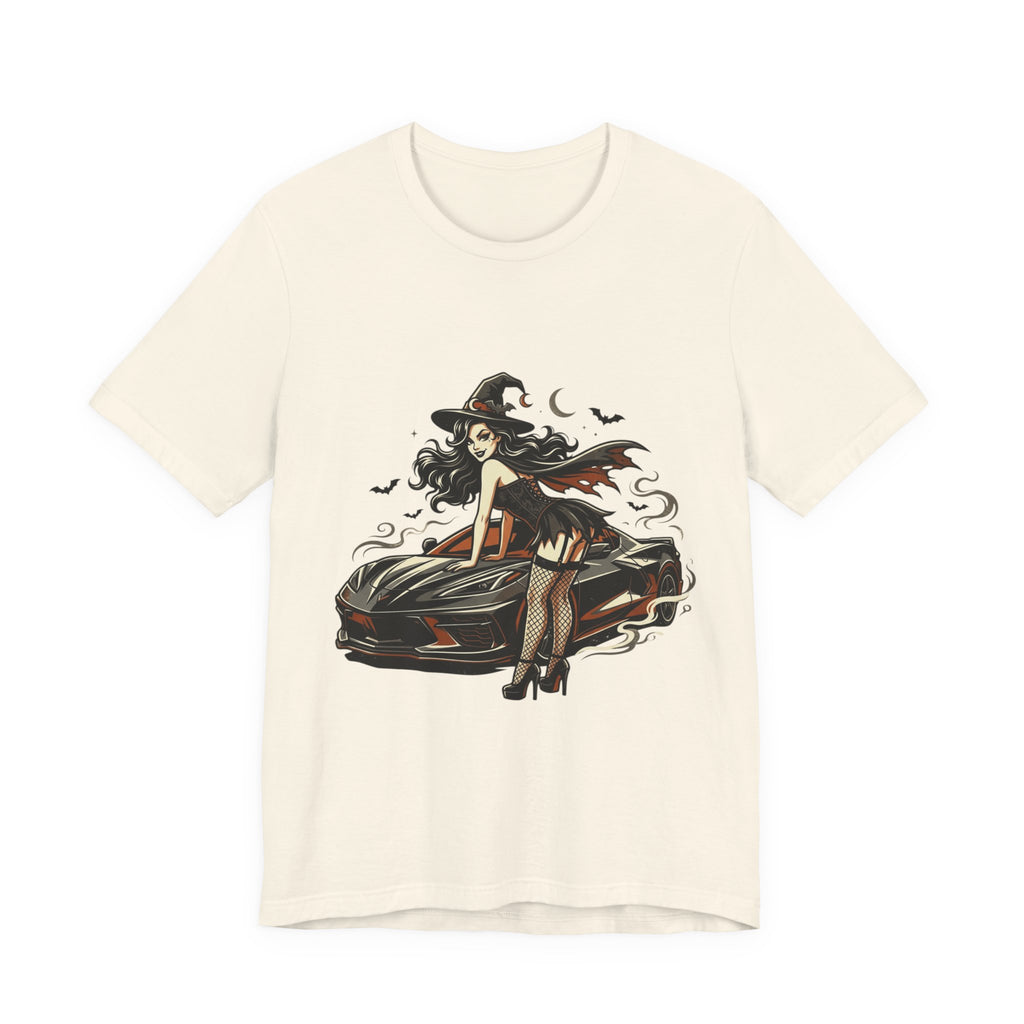 Witch Pinup Car T-Shirt