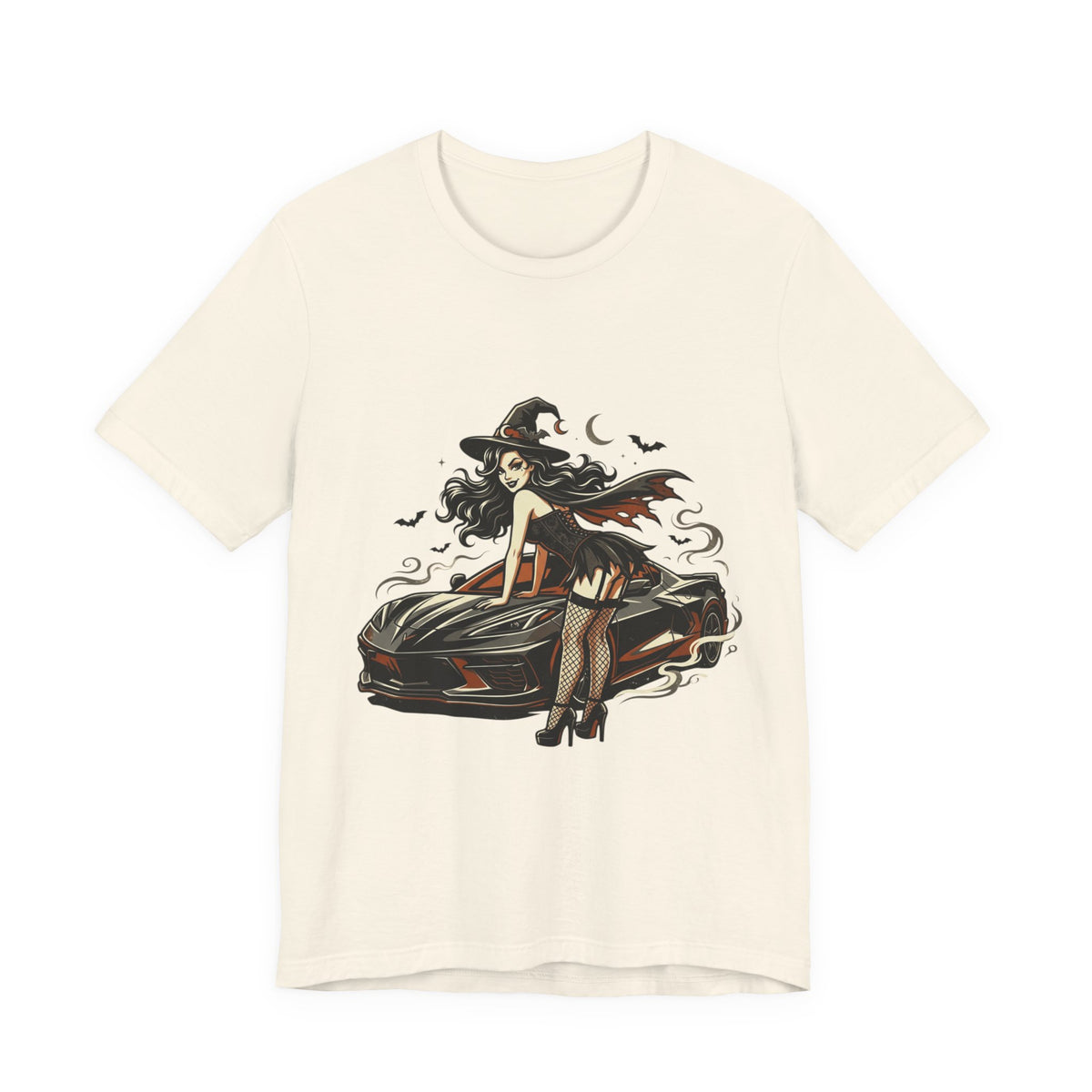 Witch Pinup Car T-Shirt