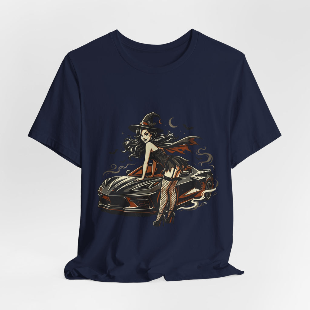 Witch Pinup Car T-Shirt