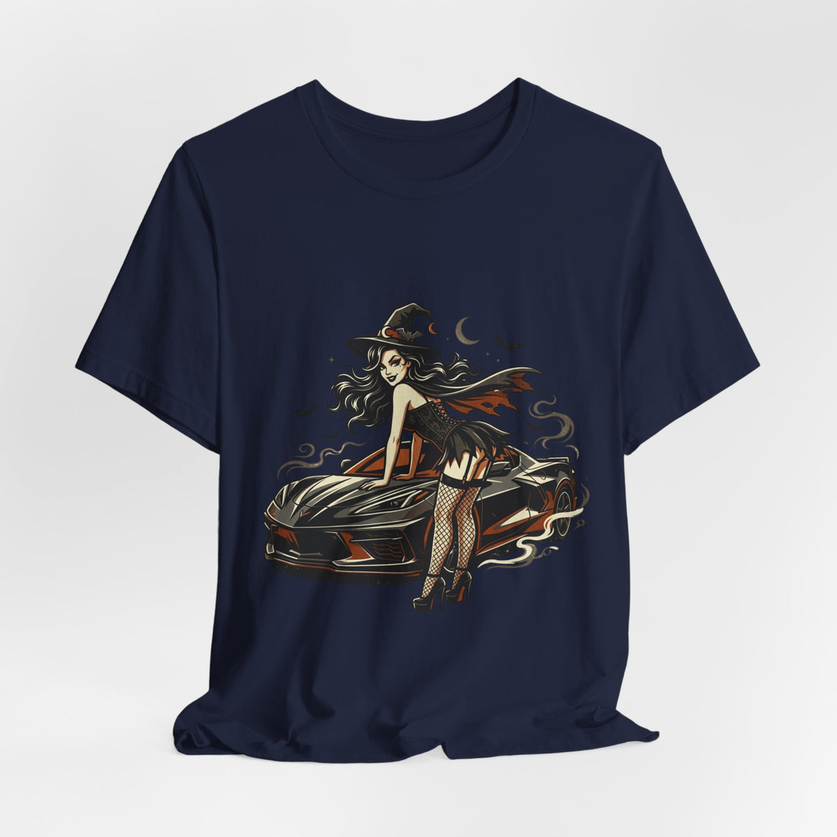 Witch Pinup Car T-Shirt