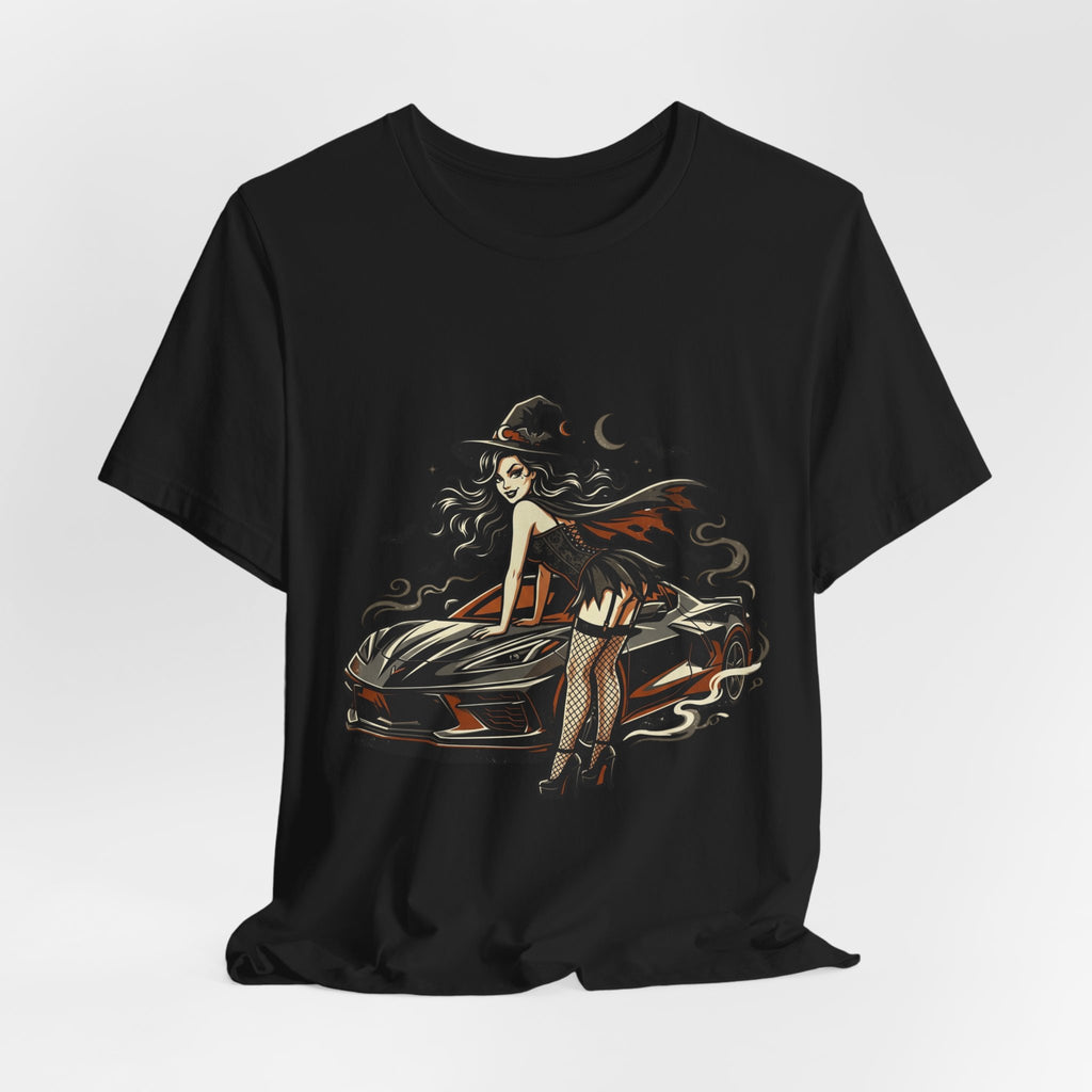 Witch Pinup Car T-Shirt