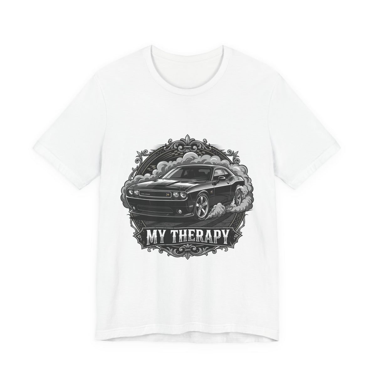 Car T-Shirt "My Therapy" Muscle Car Graphic Tee - Automotive Gift