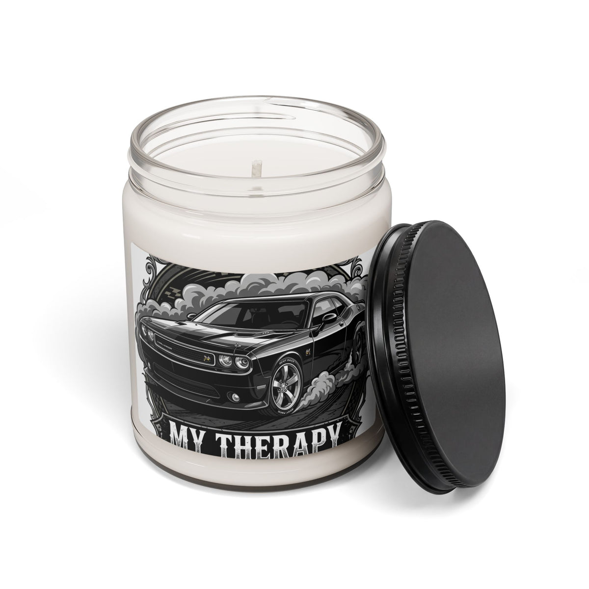Car Lover Candle — “My Therapy” 9oz Scented Soy Jar