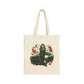 Witchy Green-Haired Girl & Muscle Car Cotton Tote Bag