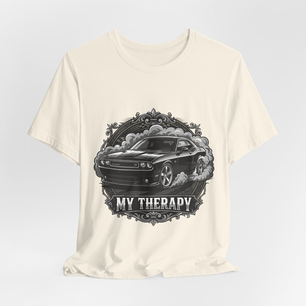 Car T-Shirt "My Therapy" Muscle Car Graphic Tee - Automotive Gift