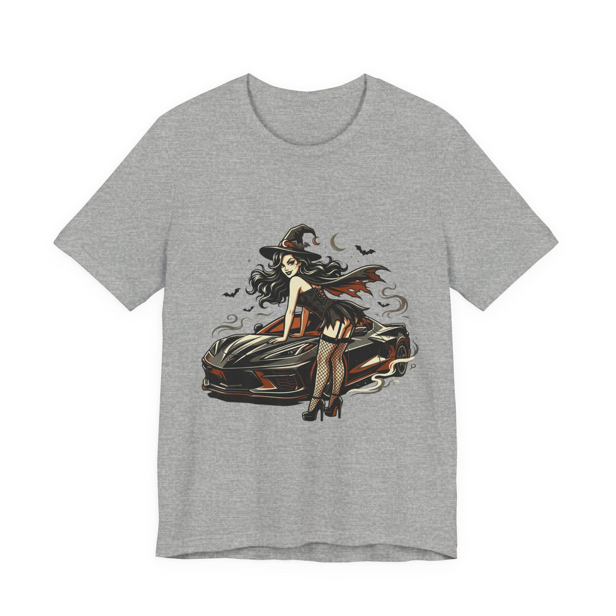 Witch Pinup Car T-Shirt