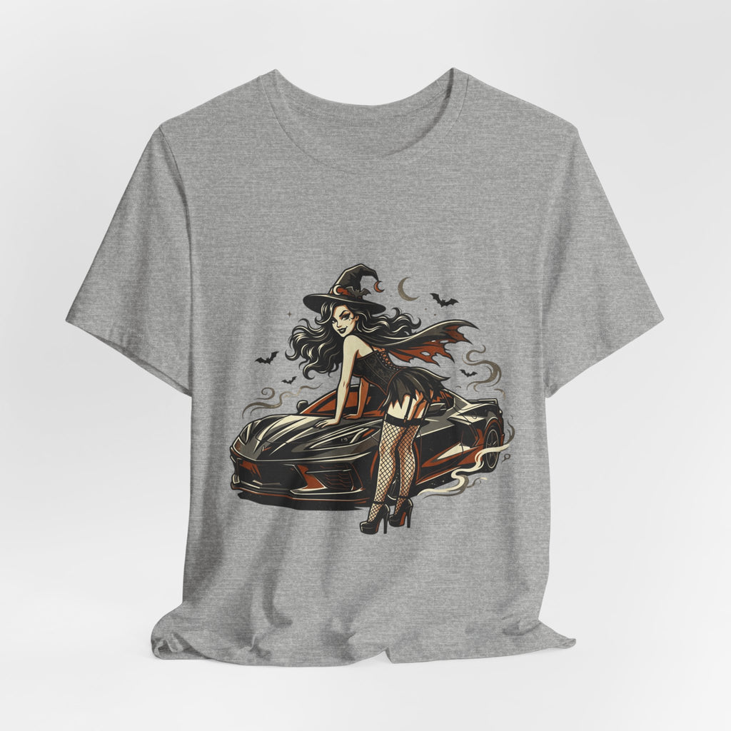 Witch Pinup Car T-Shirt