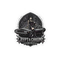 Crypt & Chrome Kiss-Cut Vinyl Decal — Gothic Pin-Up Muscle Car Sticker (Ride the Night)
