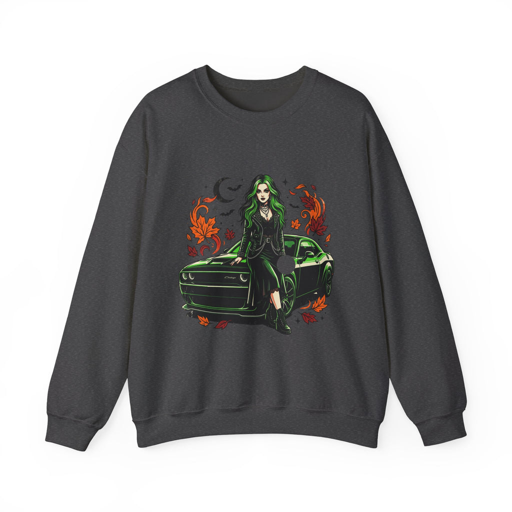 Witchy Girl & Muscle Car Crewneck Sweatshirt