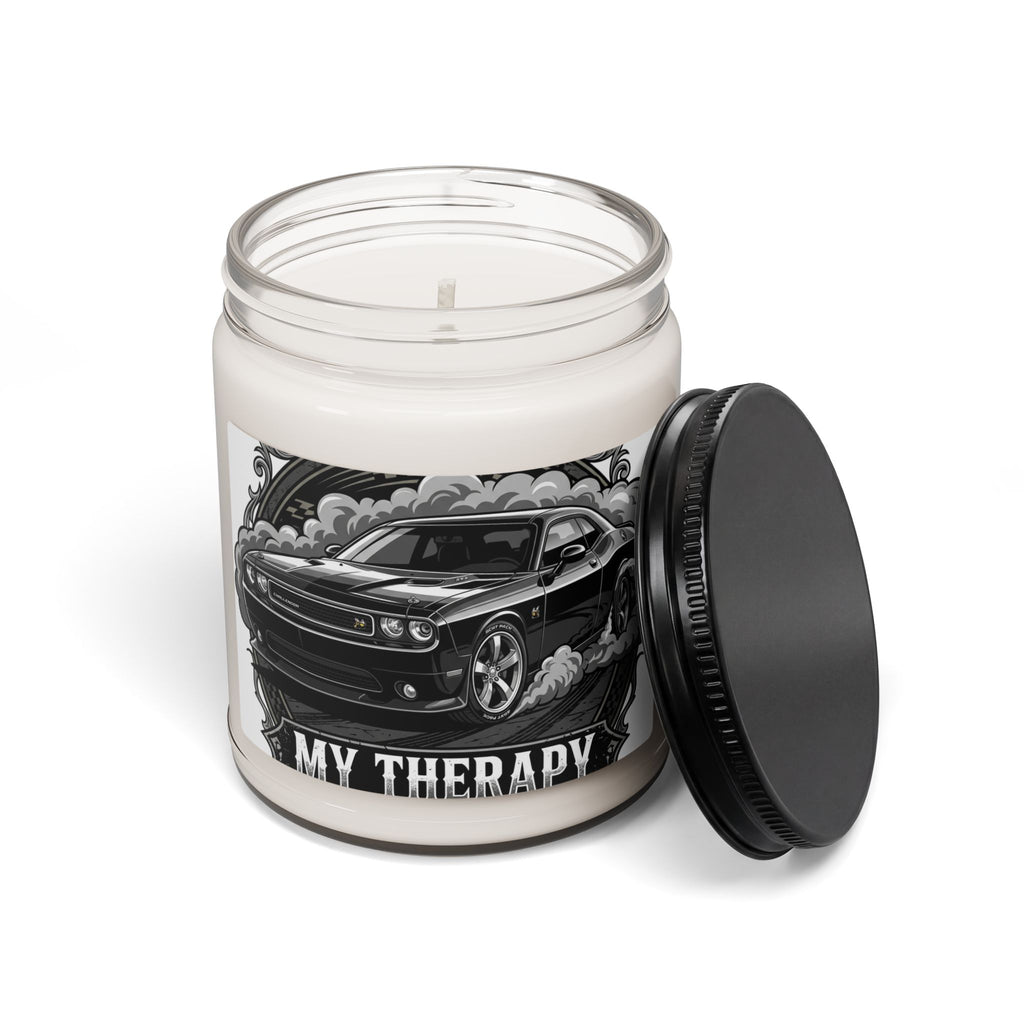 Car Lover Candle — “My Therapy” 9oz Scented Soy Jar
