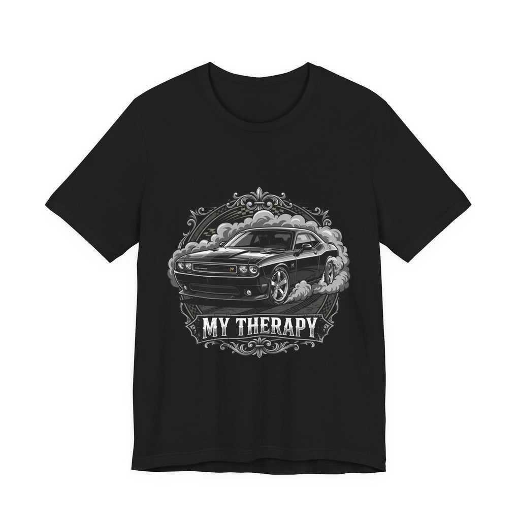 Car T-Shirt "My Therapy" Muscle Car Graphic Tee - Automotive Gift