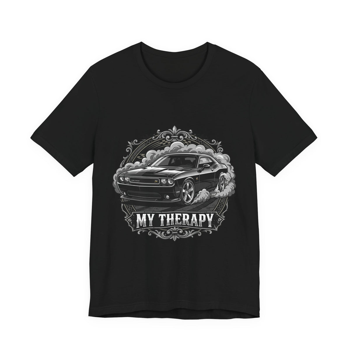 Car T-Shirt "My Therapy" Muscle Car Graphic Tee - Automotive Gift