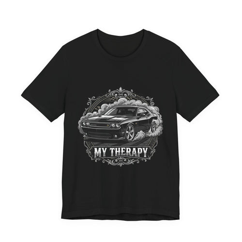Car T-Shirt "My Therapy" Muscle Car Graphic Tee - Automotive Gift