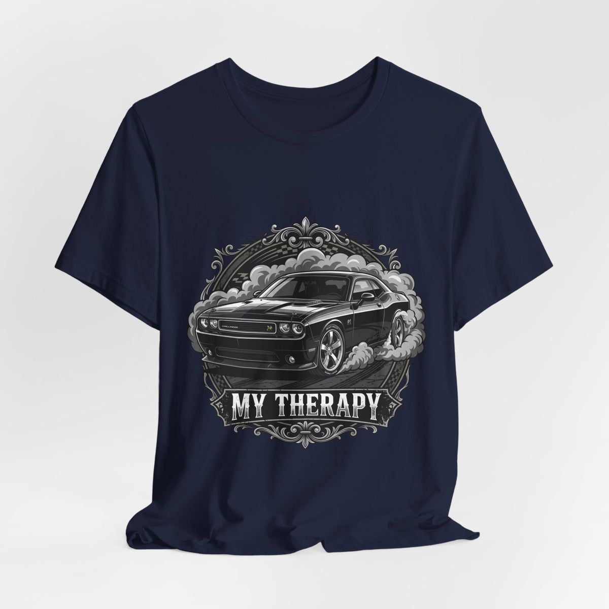 Car T-Shirt "My Therapy" Muscle Car Graphic Tee - Automotive Gift