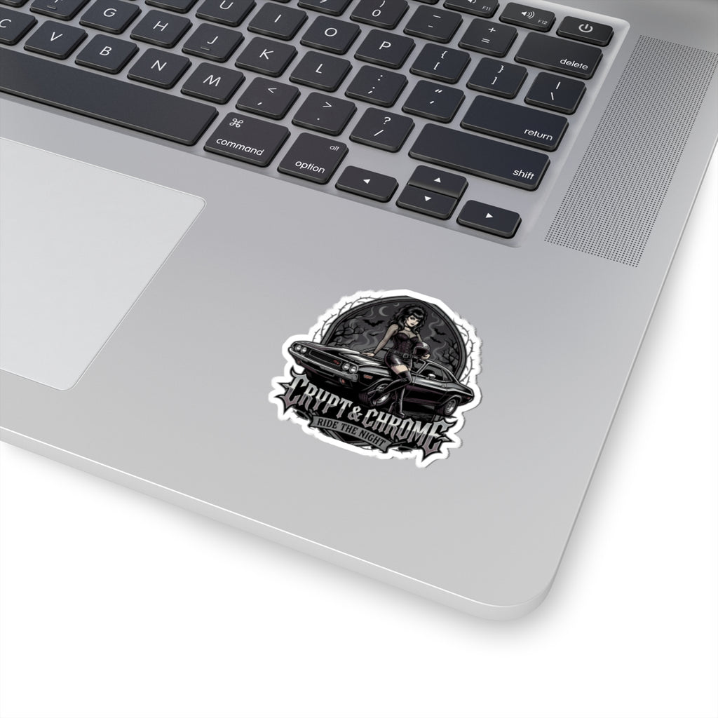 Crypt & Chrome 'Ride the Night' Goth Pin-Up Muscle Car Decal