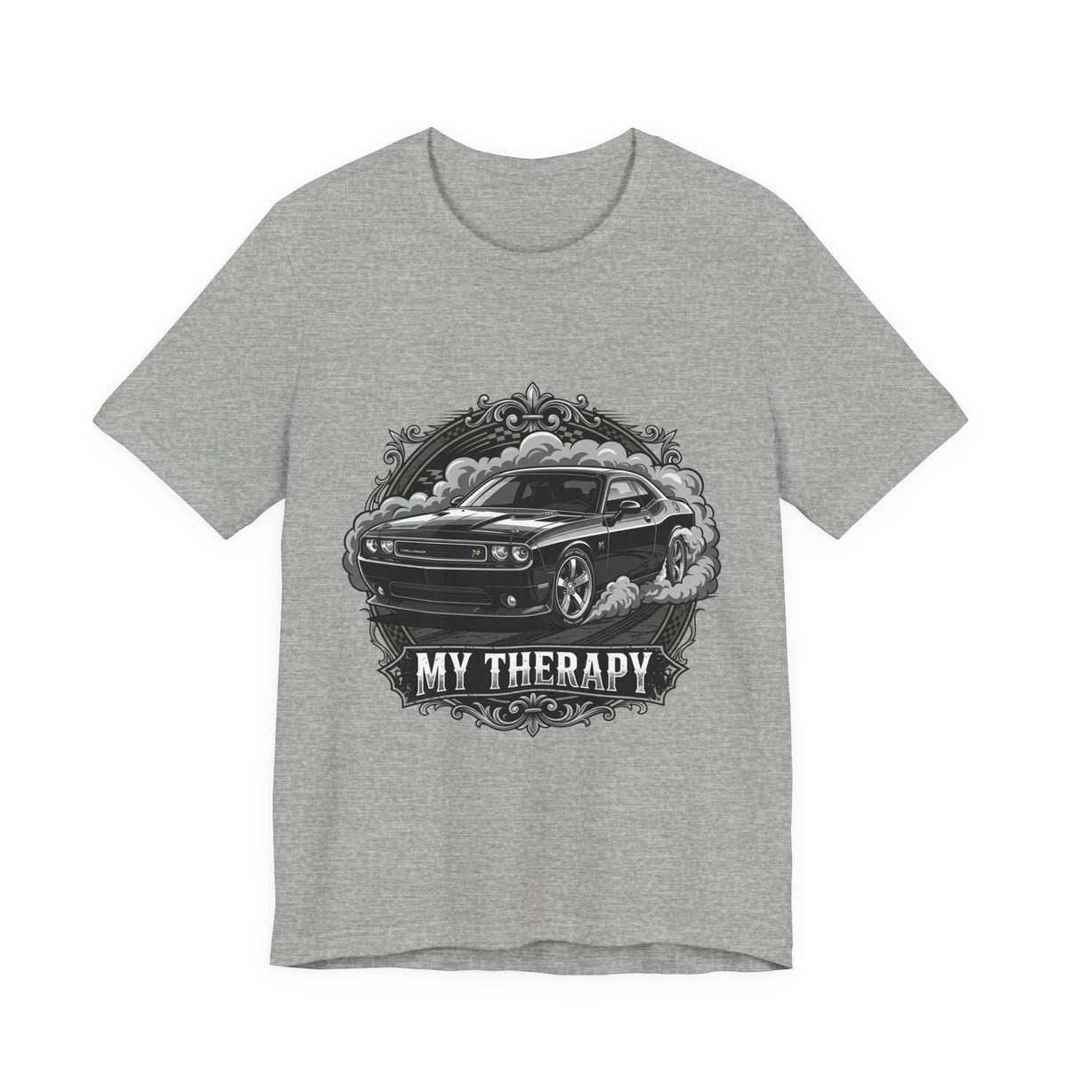 Car T-Shirt "My Therapy" Muscle Car Graphic Tee - Automotive Gift