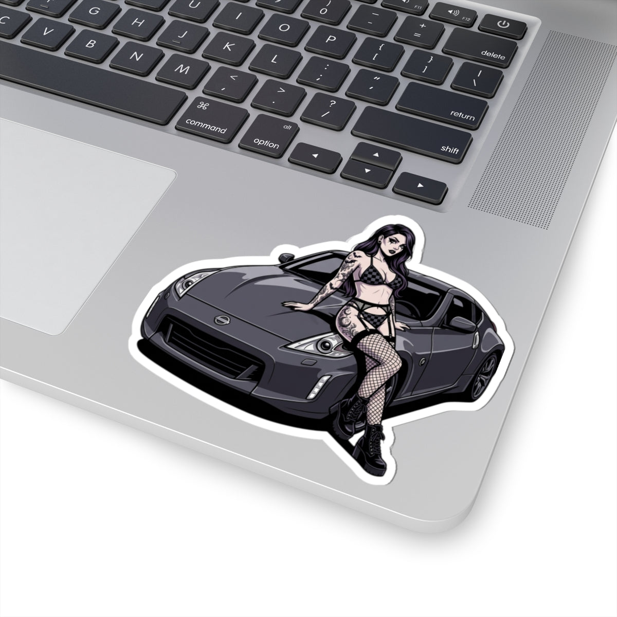Kiss-Cut Sticker – Anime Girl with Sports Car