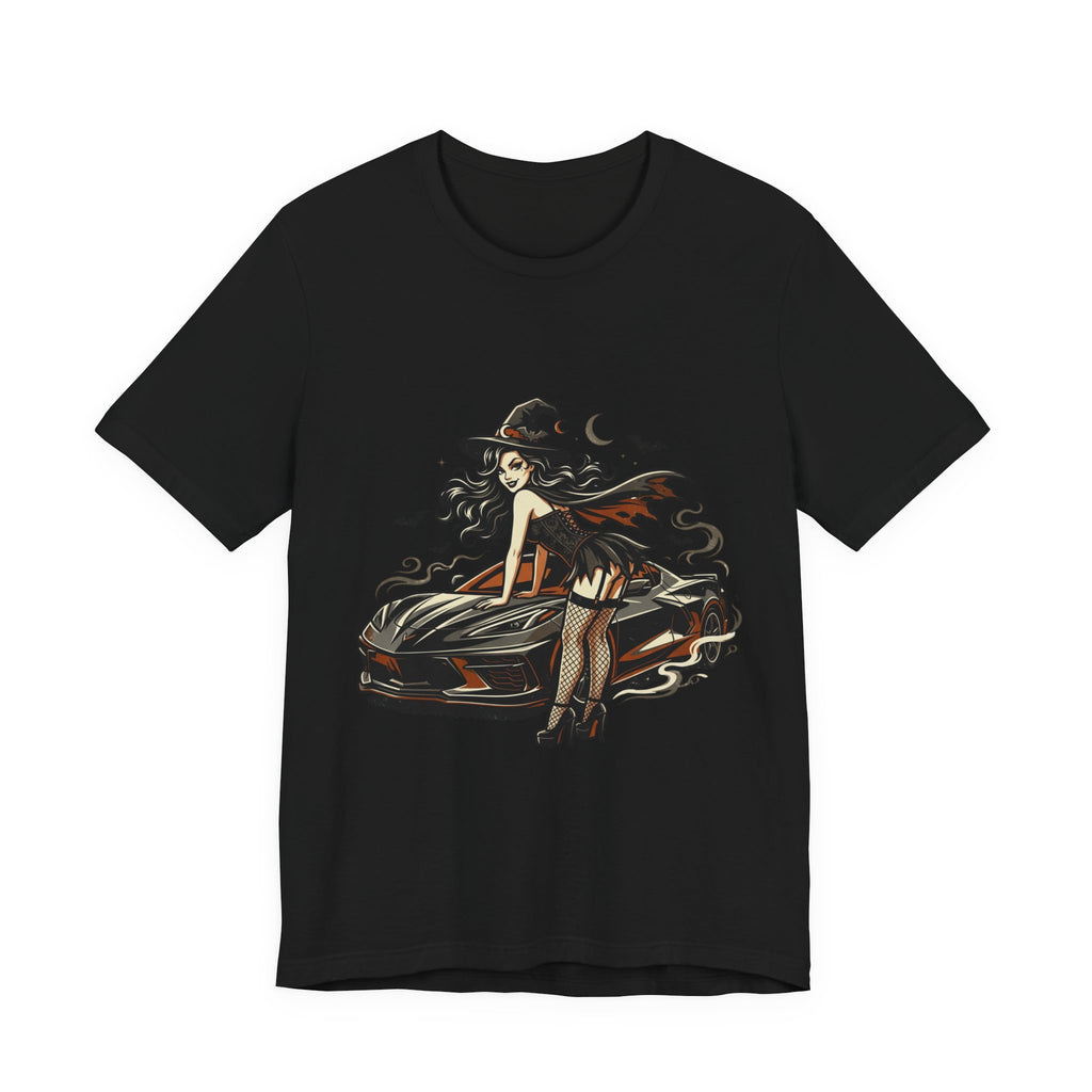 Witch Pinup Car T-Shirt