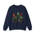 Witch Girl & Muscle Car Sweatshirt – Halloween Goth Crewneck